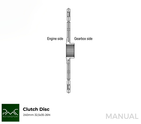 Kupplungsscheibe BMW M57N M57N2 N57 N54 B57 B58 32,5x35-26N [240mm 9.25"]